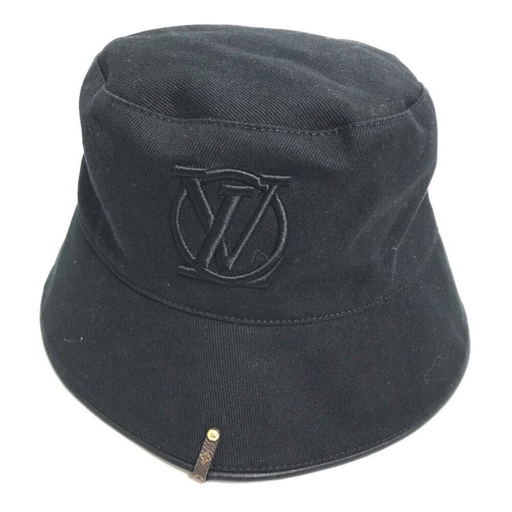 LOUIS VUITTON Bucket Hat-LV City hat bucket hat bob hat cotton Black